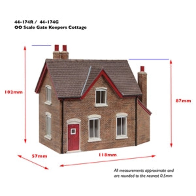 SCENECRAFT 44-0174R  GATEKEEPERS COTTAGE  RED   OO SCALE