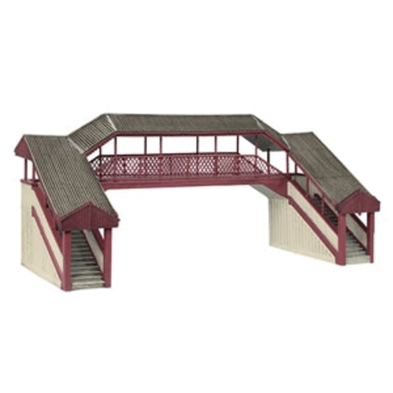 SCENECRAFT 44-020R COVERED METAL FOOTBRIDGE RED   OO SCALE