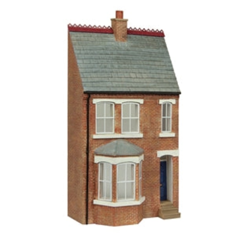 SCENECRAFT 44-0213B  LOW RELIEF LEFT HAND BAY TERRACE BLUE  OO SCALE