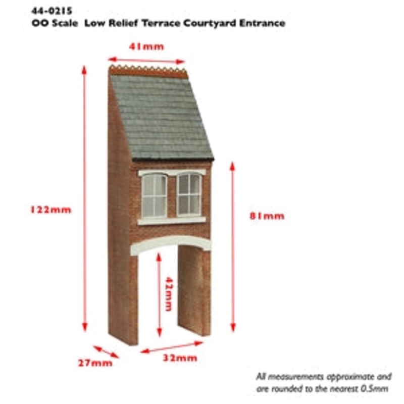 SCENECRAFT 44-0215 LOW REIEF TERRACE COURTYARD ENTRANCE    OO SCALE