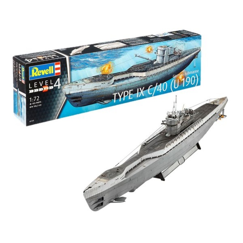 REVELL 05133 1/72 GERMAN SUBMARINE TYPE IX C/40 MODEL KIT