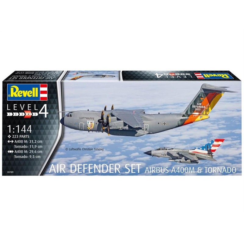 REVELL 03789 Airbus A400M Military Transport Aircraft & Tornado twin kit pack  KIT 1:144 SCALE
