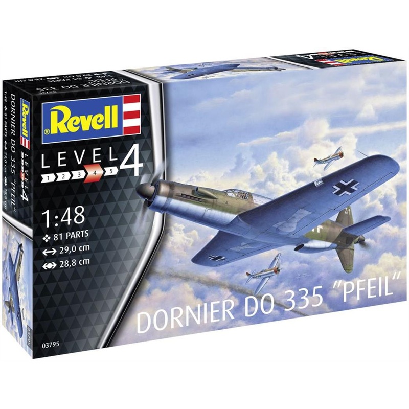 Revell 03795 Dornier Do335 Pfeil German Fighter 1/48 Scale