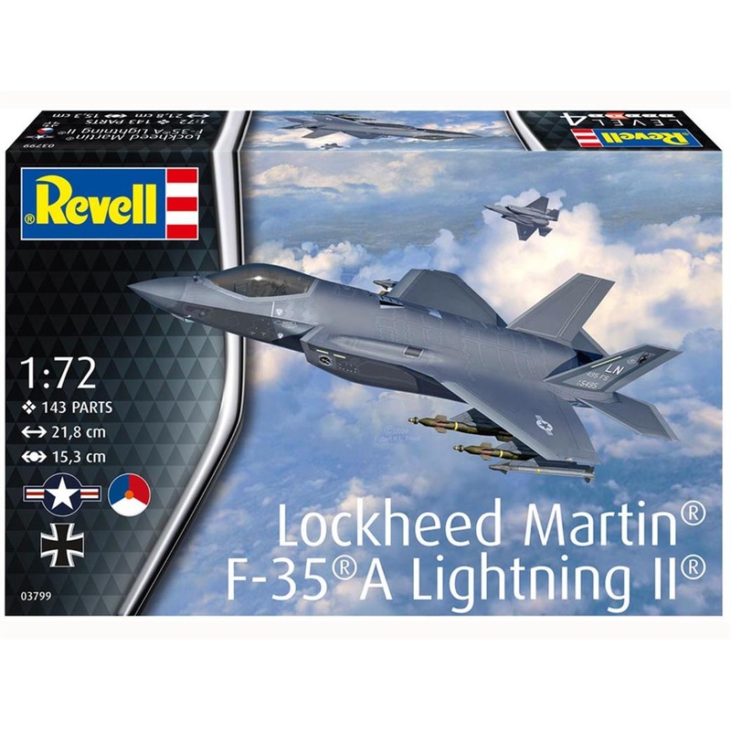 REVELL 03799 F-35A Lightning II Aircraft 1/72 Scale Kit
