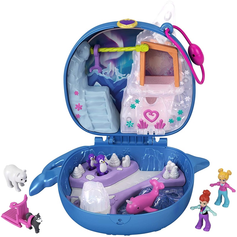 POLLY POCKET GKJ52 FREEZIN FUN NARWHAL PLAYSET