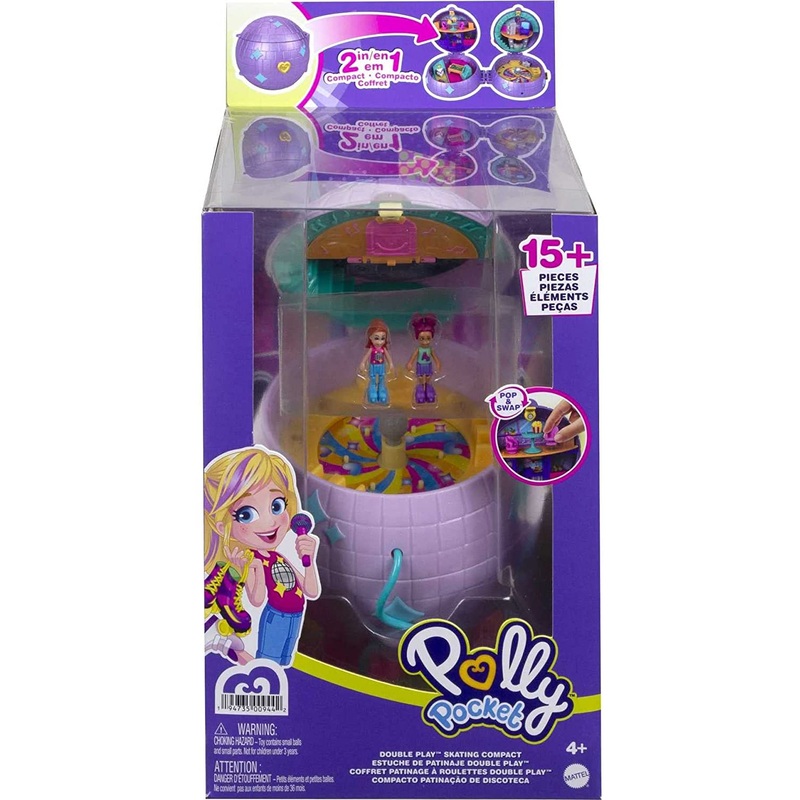 POLLY POCKET HCG24 DOUBLE PLAY SKATING COMPACT