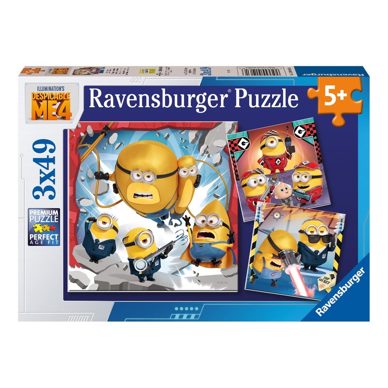 RAVENSBURGER 01061 DESPICABLE ME 4 3X49 PIECE JIGSAW PUZZLE