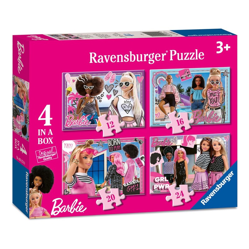 RAVENSBURGER 03174 BARBIE  4 IN A BOX PUZZLE