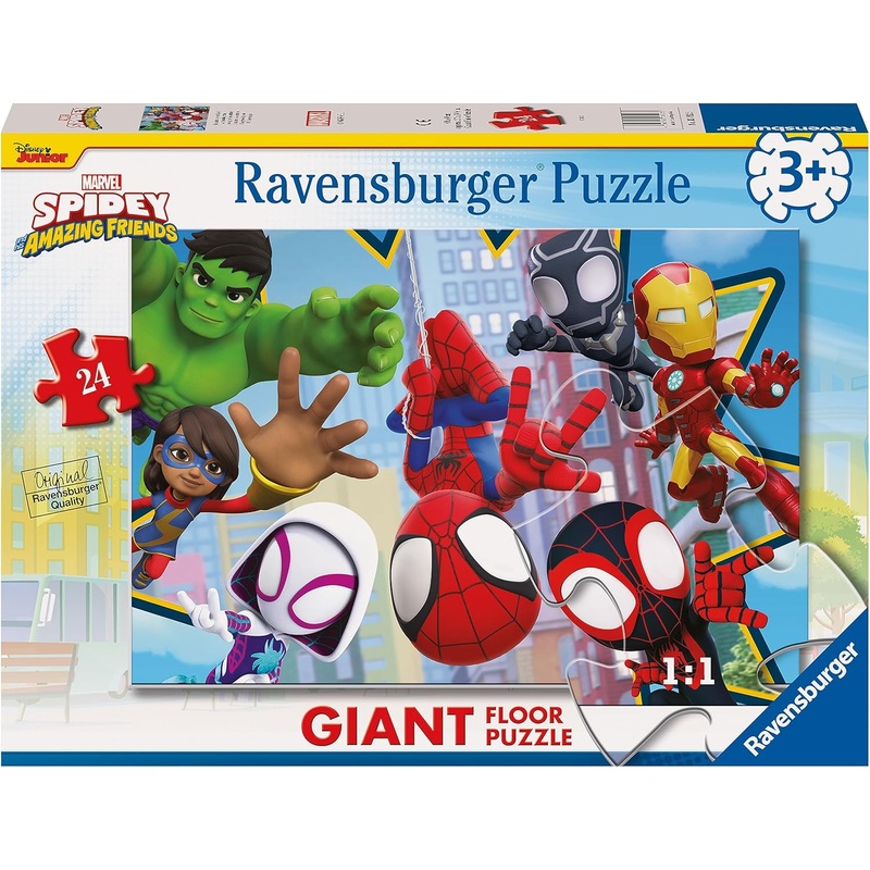 RAVENSBURGER 03182 MARVEL SPIDEY AND HIS AMAZING FRIENDS 24 PIECE GIANT FLOOR PUZZLE
