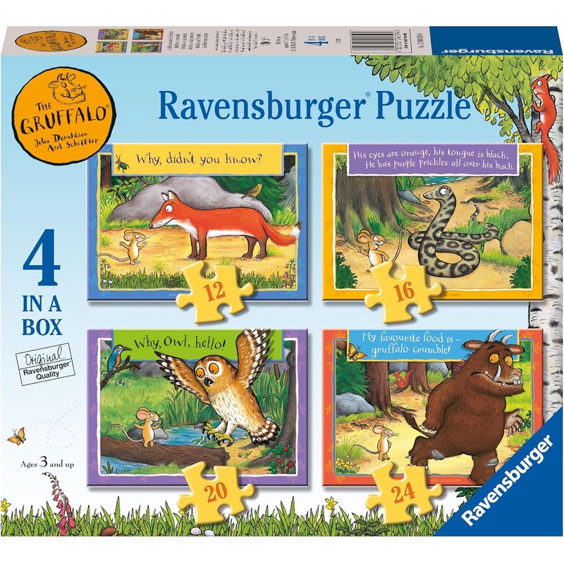 RAVENSBURGER 04019 THE GRUFFALO 4 IN A BOX PUZZLE