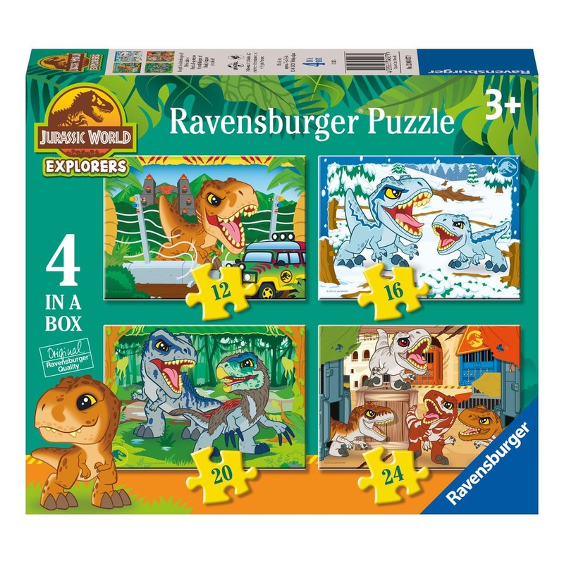 RAVENSBURGER 04027 JURASSIC WORLD EXPLORERS 4 IN A BOX PUZZLE