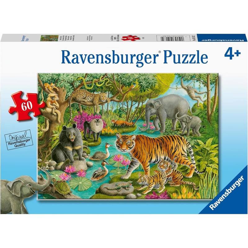 RAVENSBURGER 05163 ANIMALS OF INDIA 60 PIECE JIGSAW PUZZLE