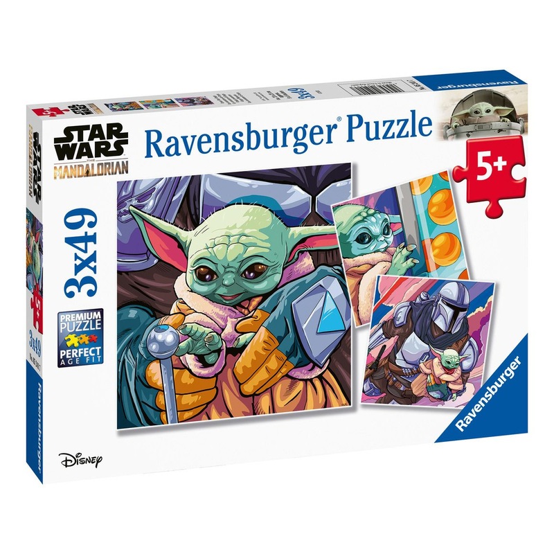 RAVENSBURGER 05241 STAR WARS THE MANDALORIAN 3X49 PIECE JIGSAW PUZZLE