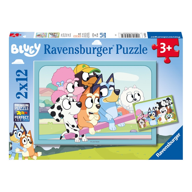 RAVENSBURGER 05693 BLUEY 2 X 12 PCE PUZZLE