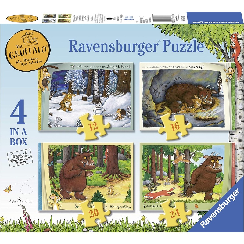 RAVENSBURGER 06916 THE GRUFFALO 4 IN A BOX PUZZLE