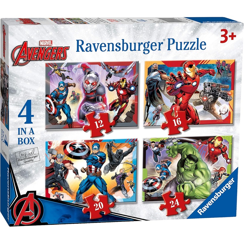 RAVENSBURGER 06942 MARVEL AVENGERS 4 IN A BOX PUZZLE