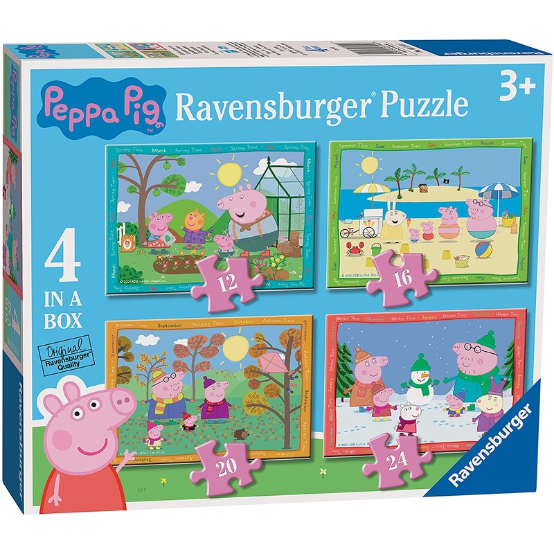 RAVENSBURGER 3114 PEPPA PIG FOUR SEASONS 4 IN A BOX JIGSAW PUZZLES