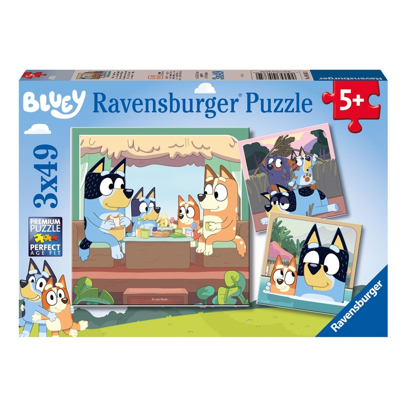 RAVENSBURGER 56859 BLUEY 3x49 PIECE PUZZLES