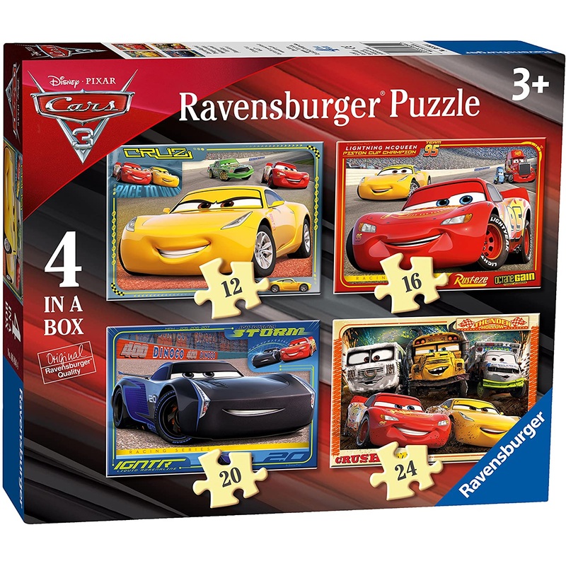 RAVENSBURGER 6894 CARS 3 4 IN A BOX PUZZLE