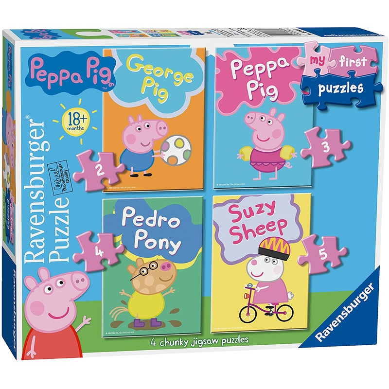 RAVENSBURGER 6960 Peppa Pig My First Puzzles (2 3 4 5pc)