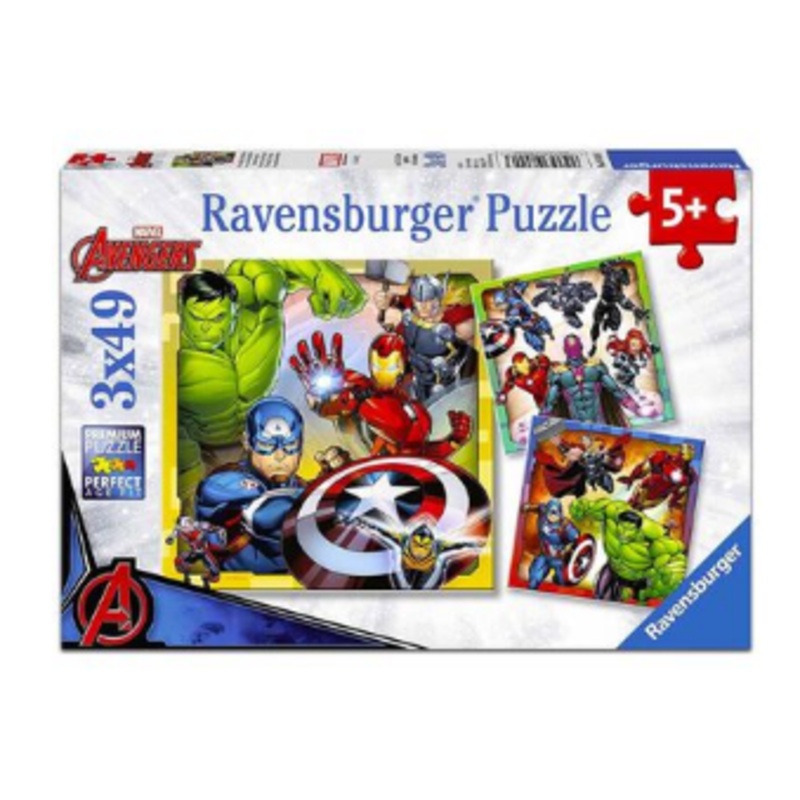 RAVENSBURGER 8040 MARVEL AVENGERS 3X49 PIECE PUZZLE