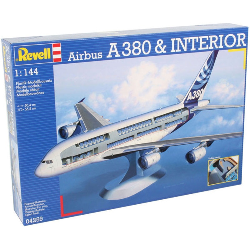 REVELL  0259 1/144 AIRBUS A380 & interior  model aircraft kit