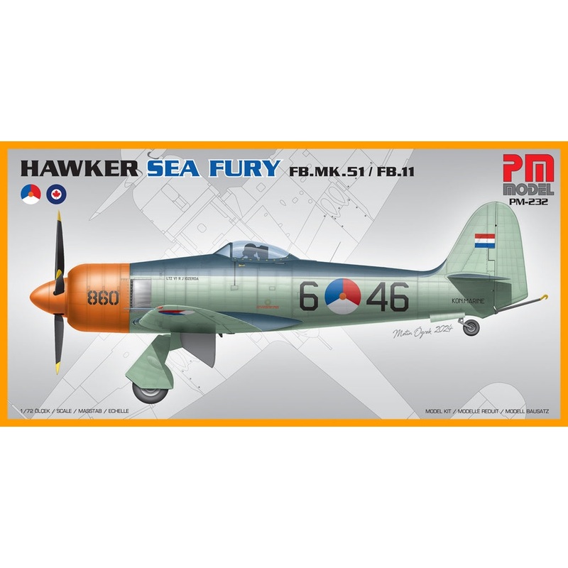 PM MODELS PM-232 Hawker Sea Fury   1/72 SCALE
