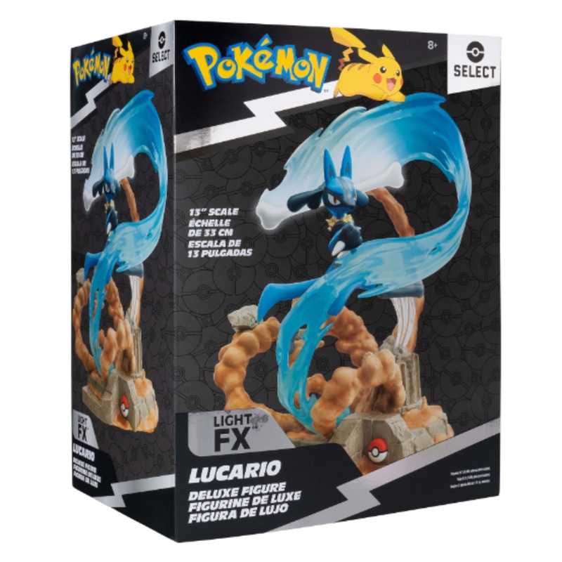 POKEMON PKW2732 DELUXE LUCARIO COLLECTOR LIGHT FX STATUE