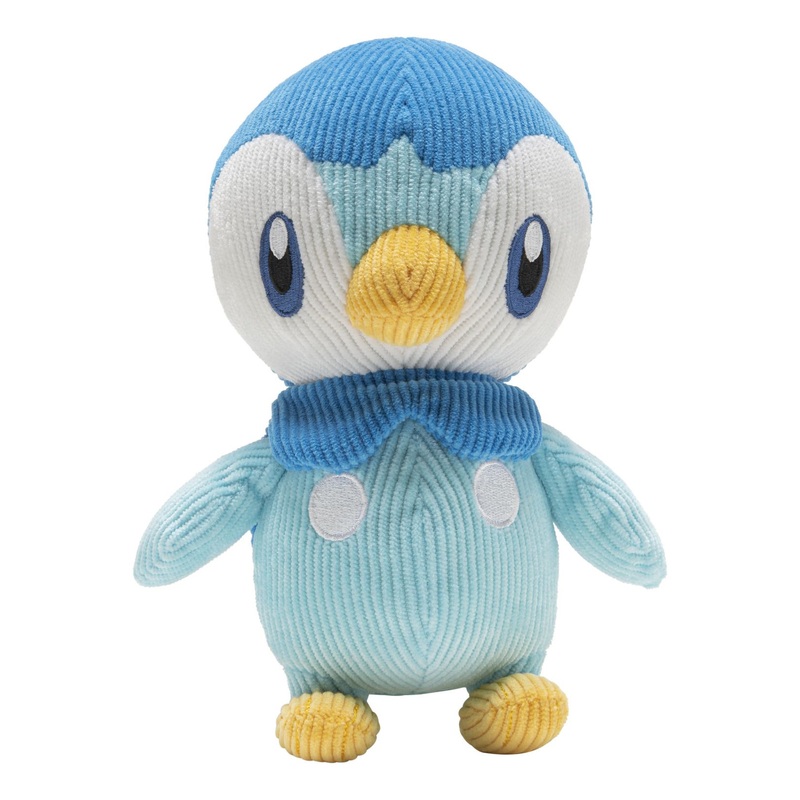 POKEMON PKW2735 PIPLUP 8 INCH CORDUROY PLUSH SOFT TOY