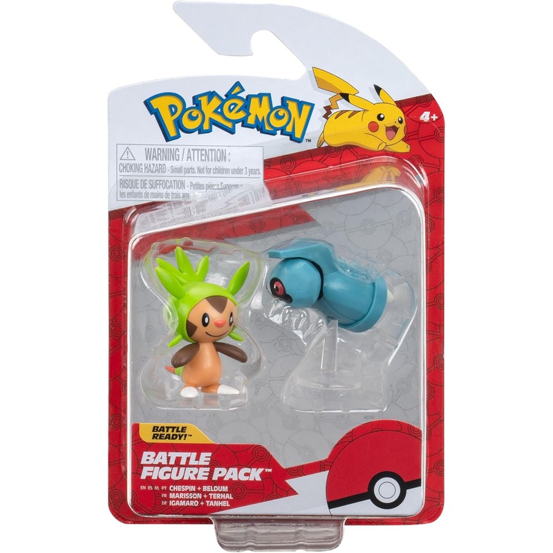 POKEMON PKW3014 BATTLE FIGURE PACK CHESPIN & BELDUM