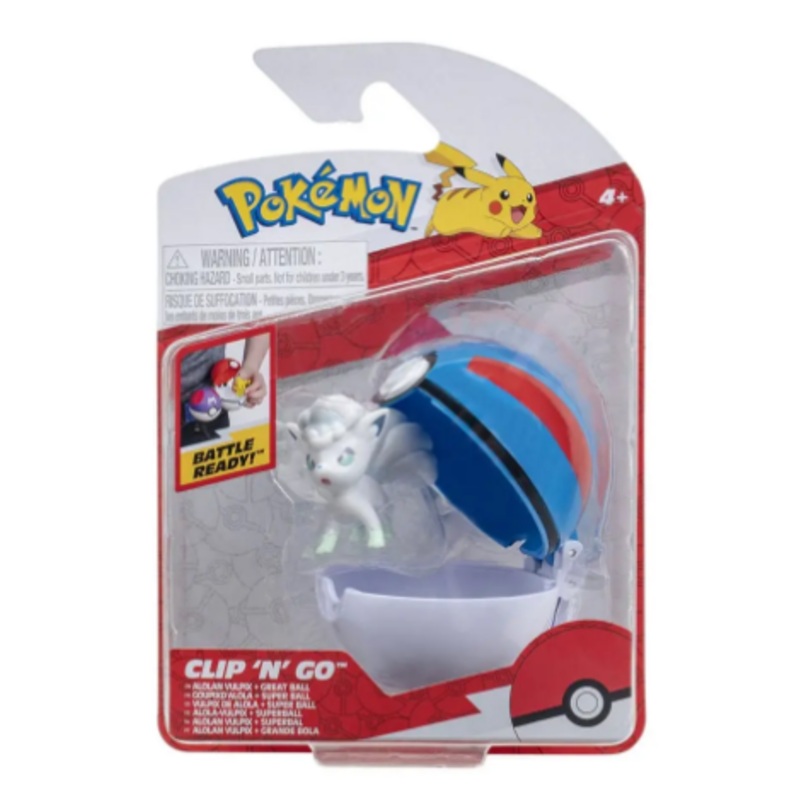 POKEMON PKW3135 CLIP N GO ALOLAN VULPIX + GREAT BALL