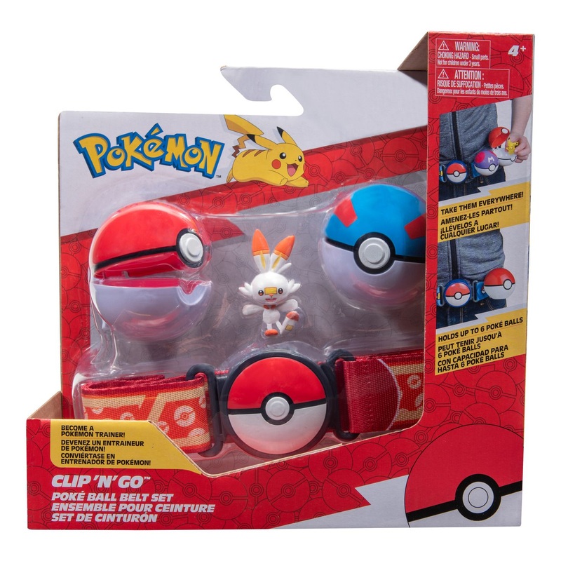 POKEMON PKW3158 CLIP N GO POKE BALL BELT SET