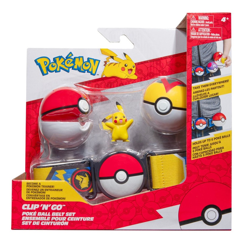 POKEMON PKW3162 CLIP N GO PIKACHU POKE BALL BELT SET