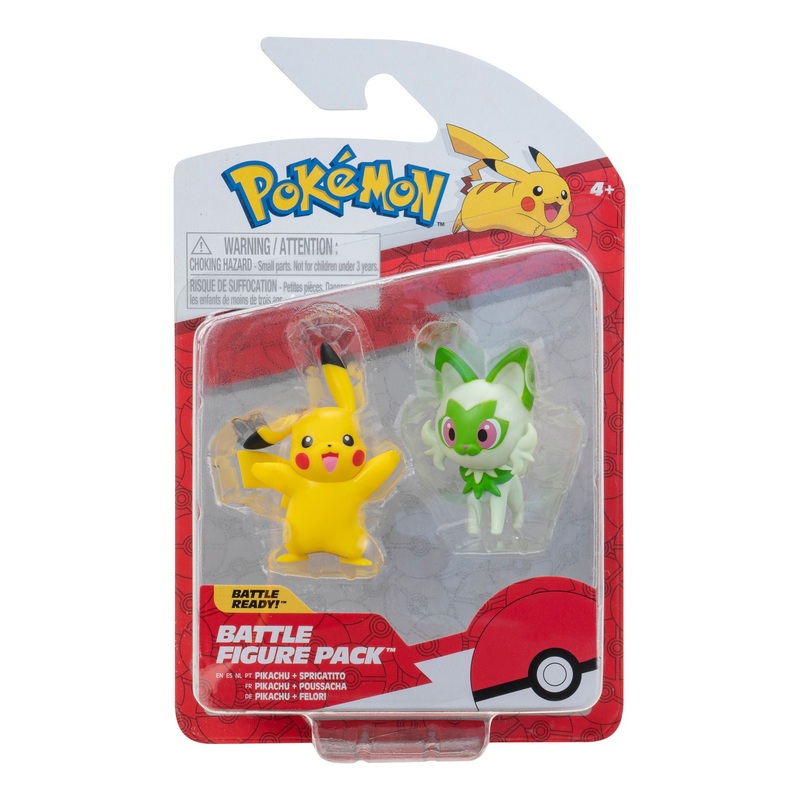 POKEMON PKW3358 PIKACHU & SPRIGATITO BATTLE  FIGURE PACK