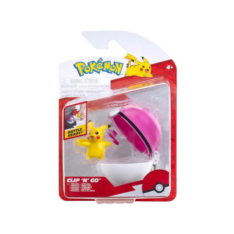 POKEMON PKW3638 CLIP N GO PIKACHU & LOVE BALL