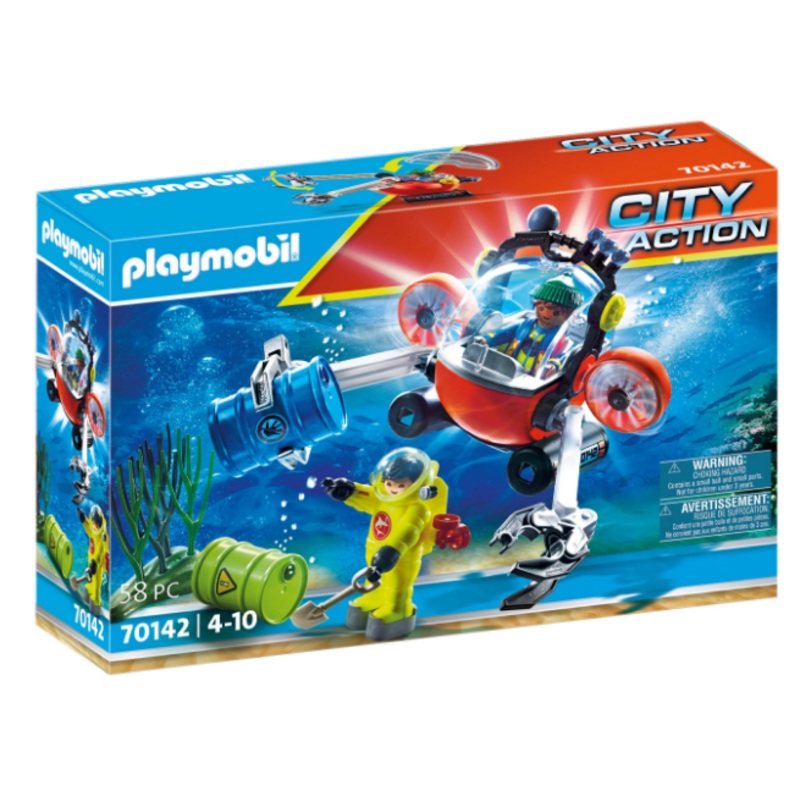 PLAYMOBIL 70142 CITY ACTION SEA RESCUE ENVIROMENTAL EXPEDITION