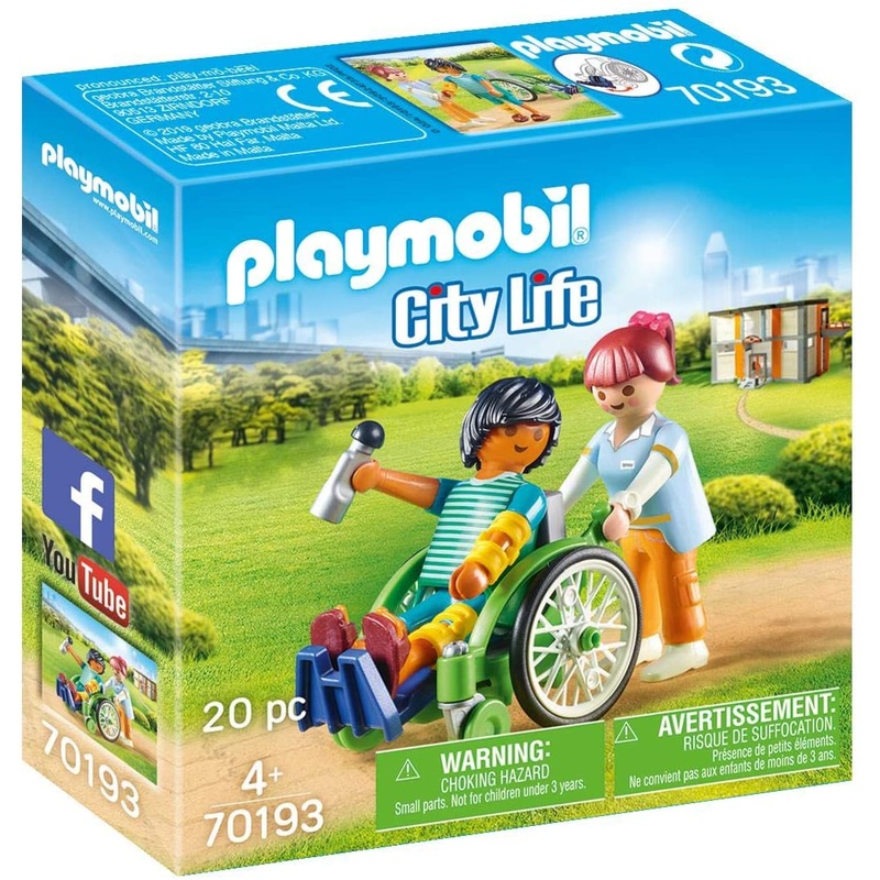 PLAYMOBIL 70193 CITY LIFE WHEELCHAIR PATIENT