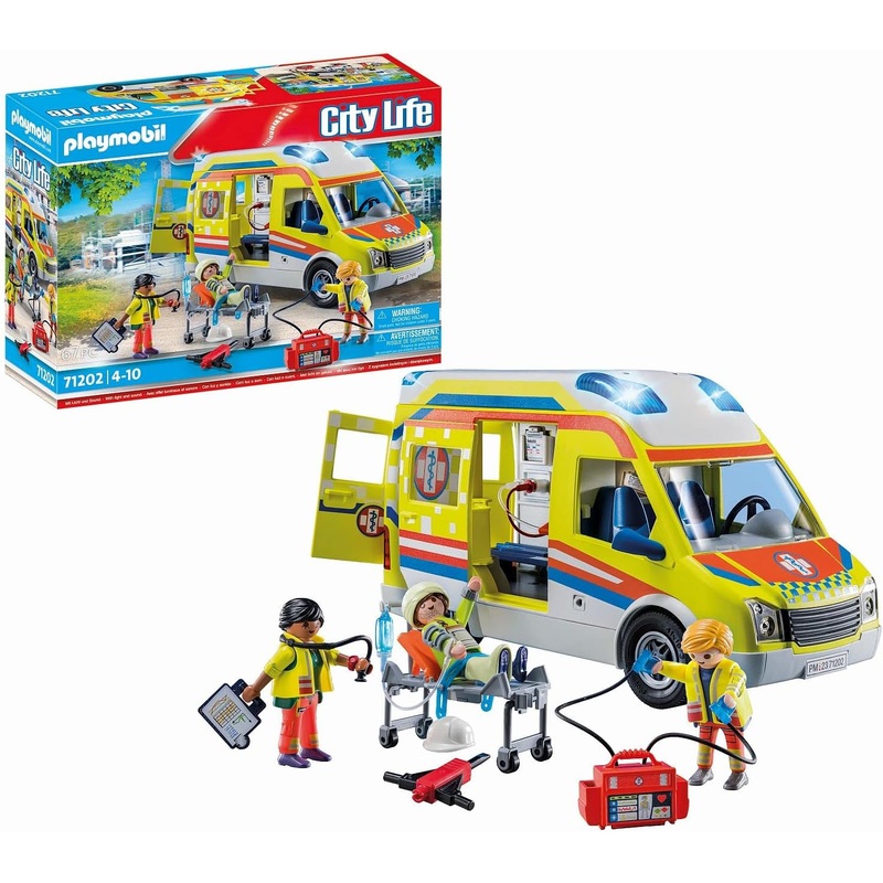 PLAYMOBIL 71202 CITY LIFE AMBULANCE WITH LIGHTS AND SOUNDS