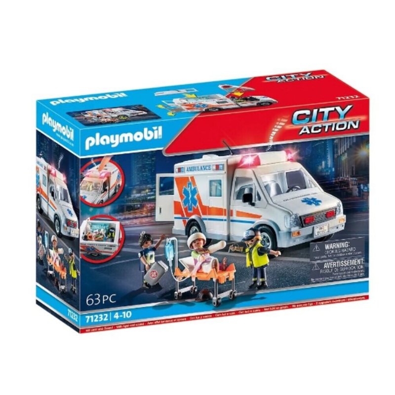 PLAYMOBIL 71232 CITY ACTION AMBULANCE WITH LIGHTS AND SOUNDS