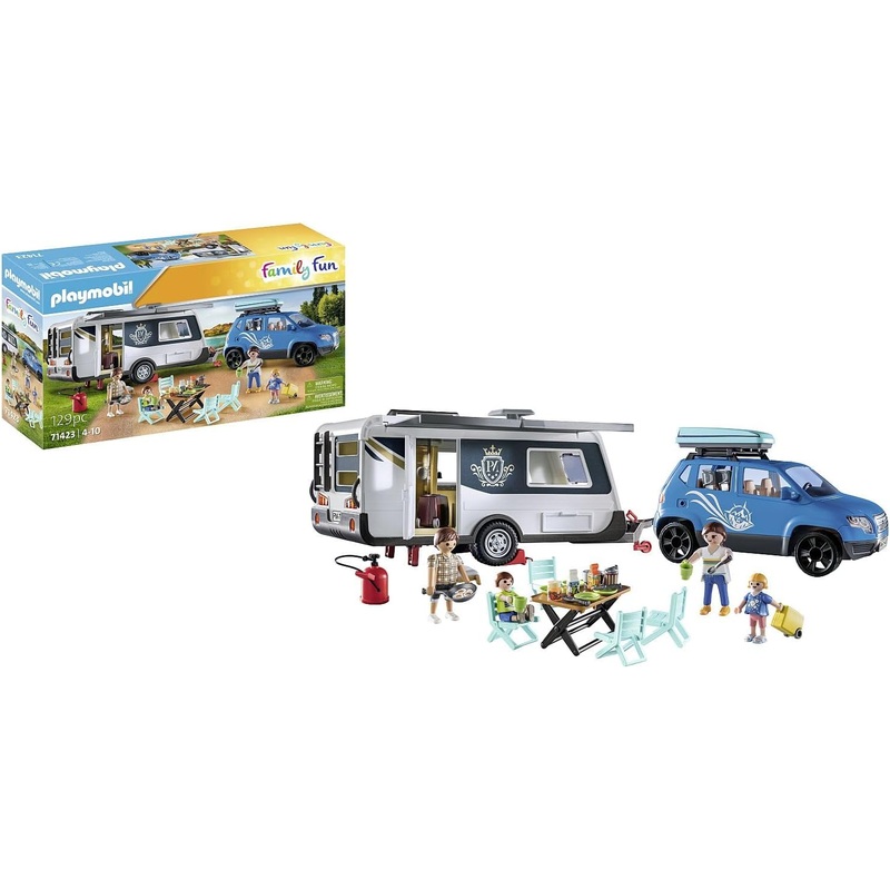 PLAYMOBIL 71423 FAMILY FUN CARAVAN WITH CAR