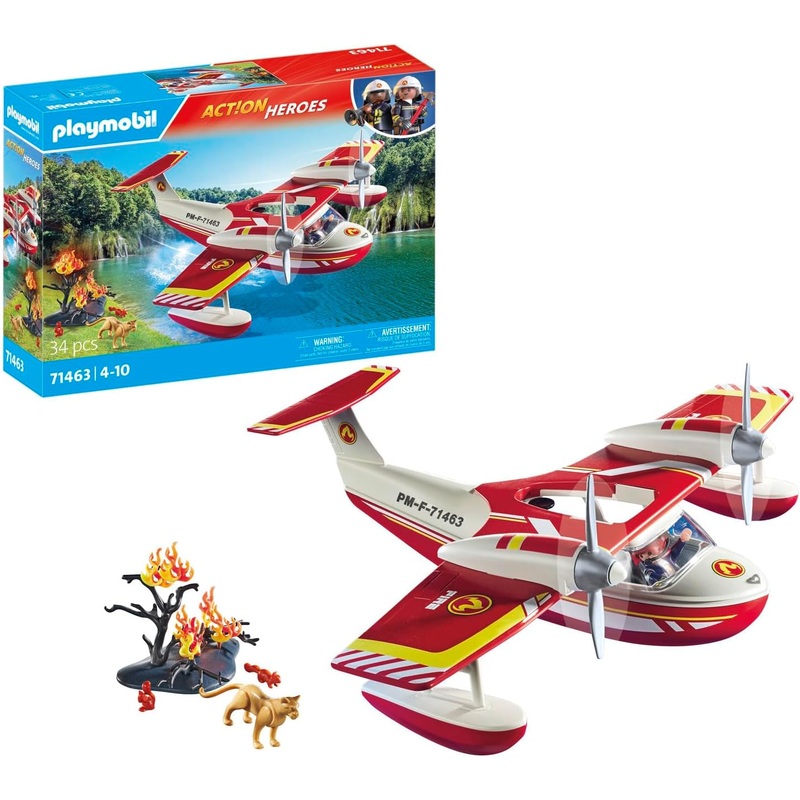 PLAYMOBIL 71463 ACTION HEROES FIREFIGHTING PLANE WITH EXTINGUISHING FUNCTION
