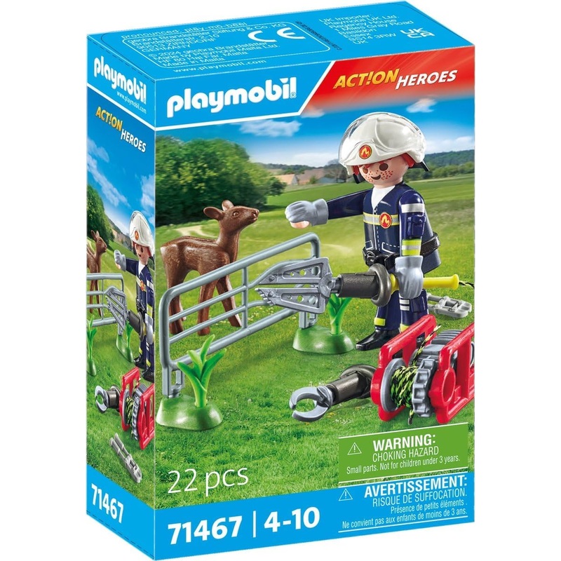 PLAYMOBIL 71467 ACTION HEROES FIREFIGHTING MISSION ANIMAL RESCUE