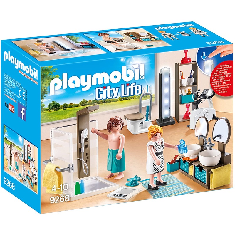 PLAYMOBIL 9268 CITY LIFE BATHROOM WITH LIGHT EFFECTS