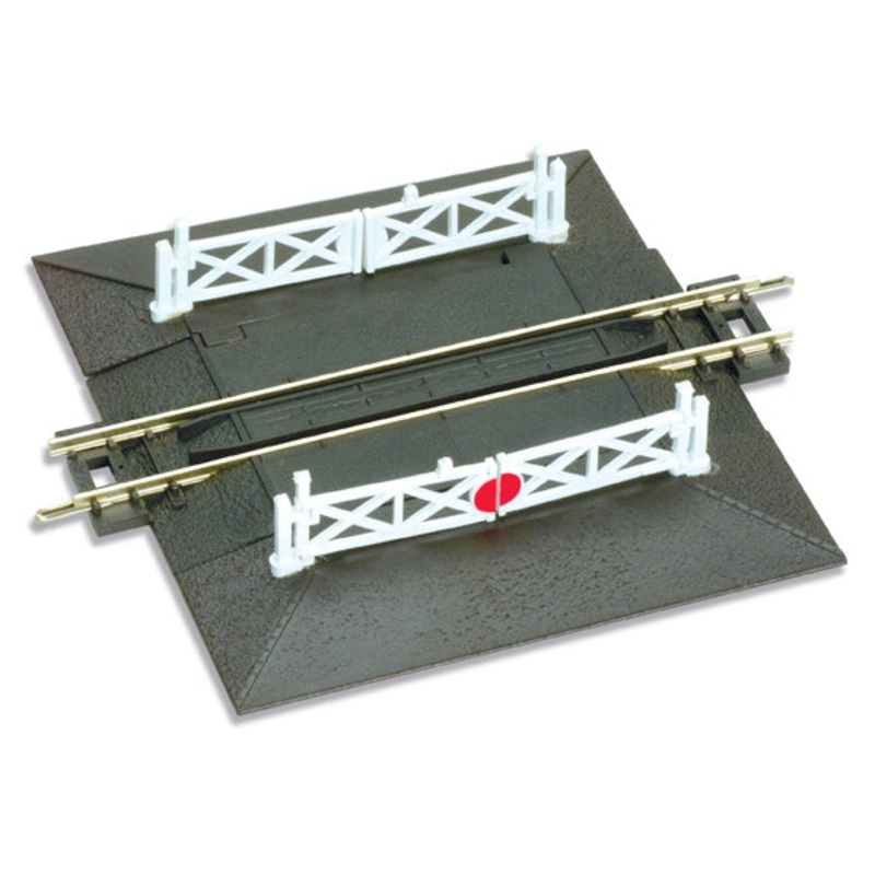 PECO ST-20 STRAIGHT LEVEL CROSSING COMPLETE WITH 2 RAMPS & 4 GATES N GAUGE SETRACK CODE 80 ACCESSORIES