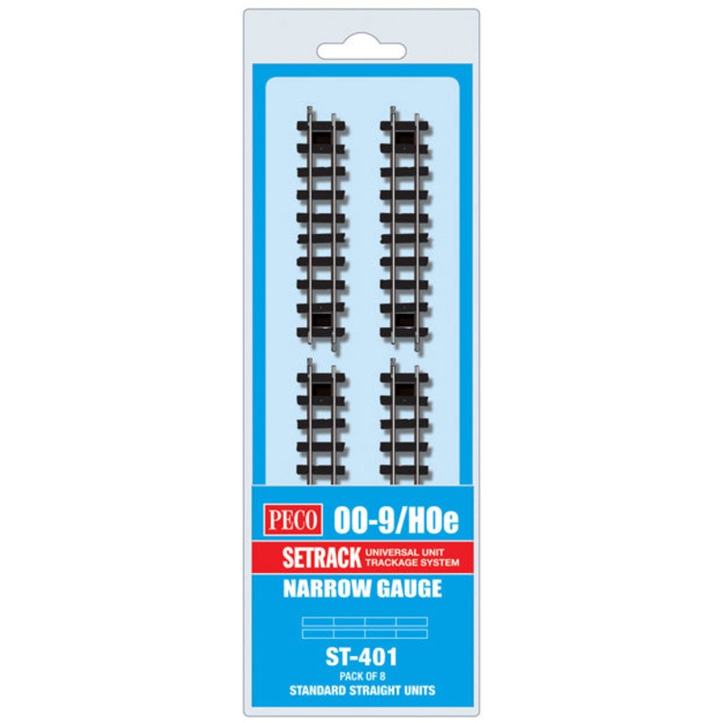 PECO ST-401 OO-9 TRACK CODE 80 STANDARD STRAIGHT  X 8