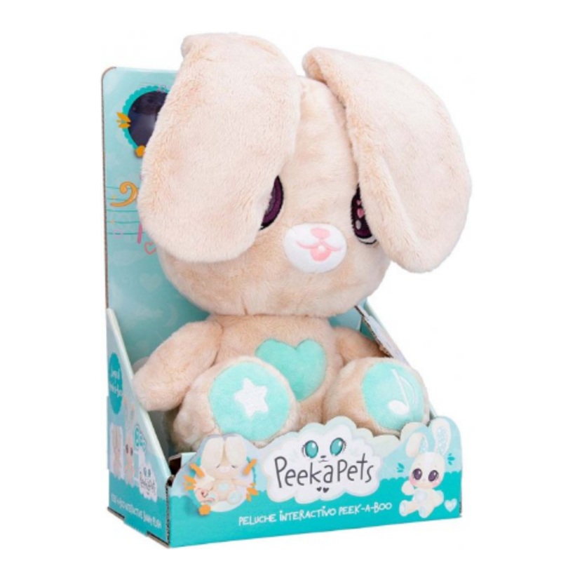 PEEKAPETS 88955 INTERATIVE BUNNY PLUSH CREAM AND GREEN