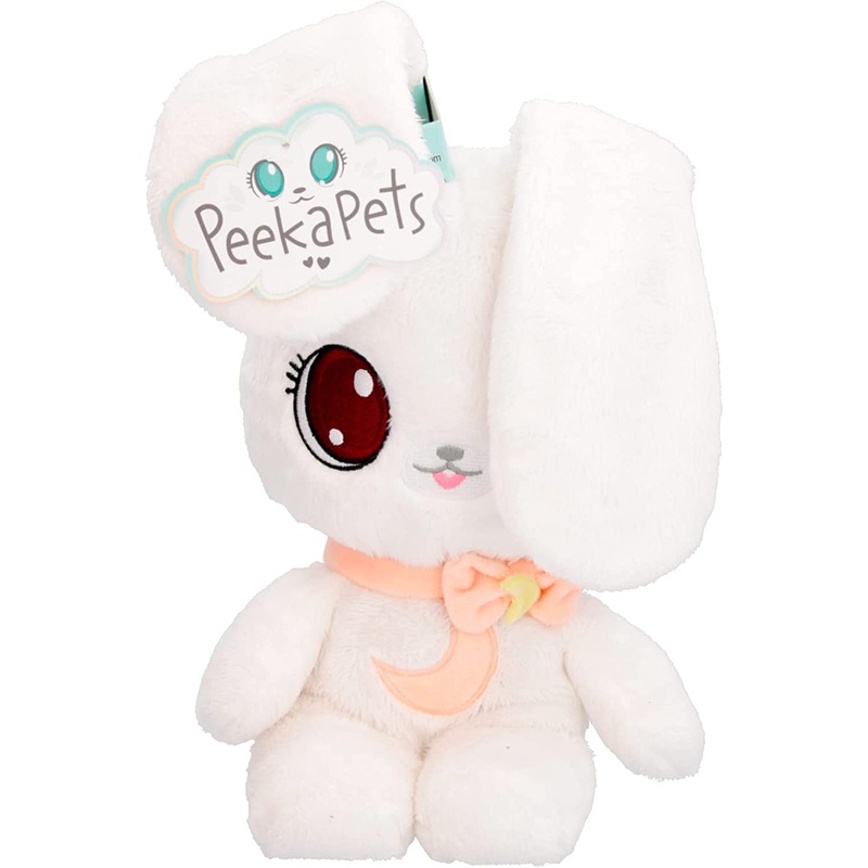 PEEKAPETS 906785 WHITE BUNNY PLUSH