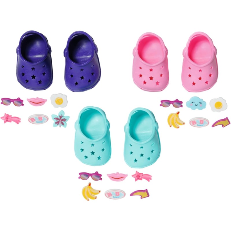 BABY BORN 832837 HOLIDAY SHOES WITH 6 FUNNY PINS (ASSORTED DESIGNS, ONE SUPPLIED AT RANDOM)