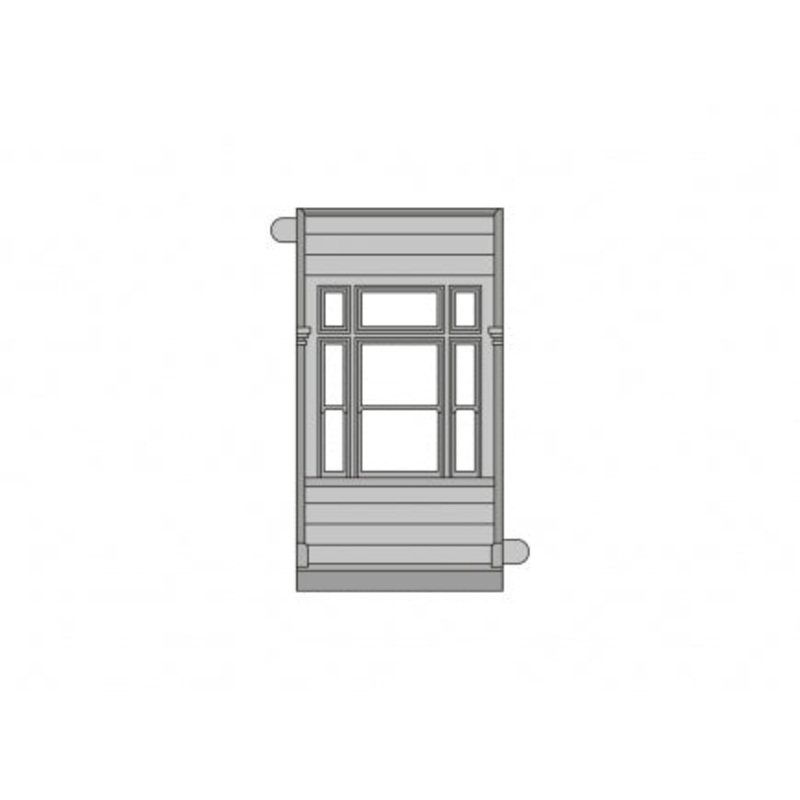 PECO RATIO GJ02 LNWR GRAND JUNCTION STATION BUILDING COMPONENTS: 4 WINDOW PANELS