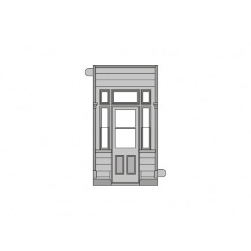 PECO RATIO GJ03  LNWR GRAND JUNCTION STATION BUILDING COMPONENTS: 4 SINGLE DOOR PANELS